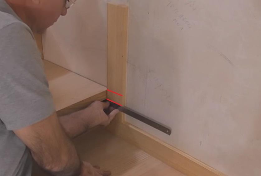 замер выступа ступени