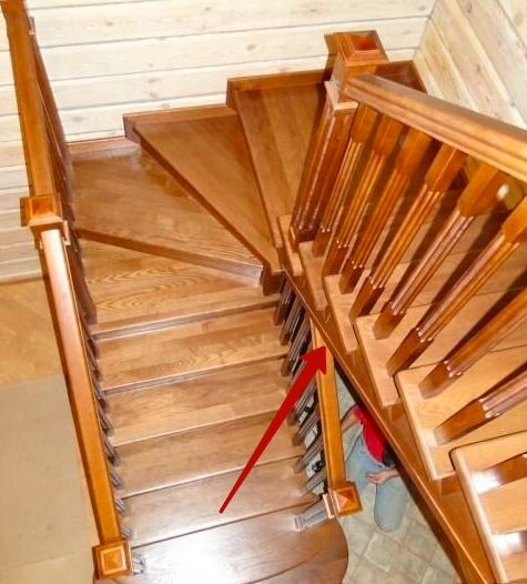 неправильное расположение перил