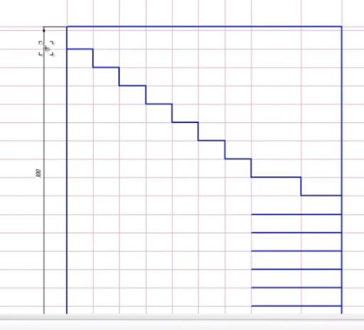 чертим ступени