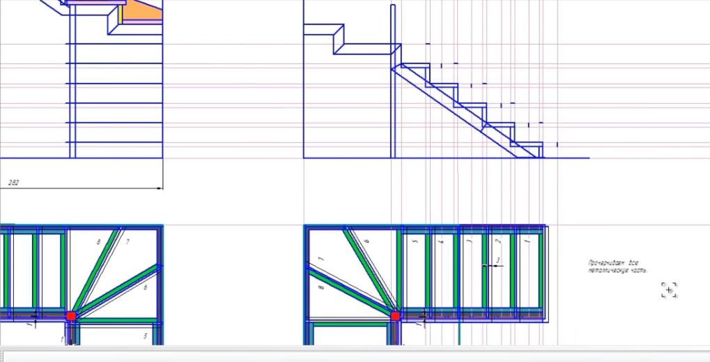 вид сбоку нижнего марша