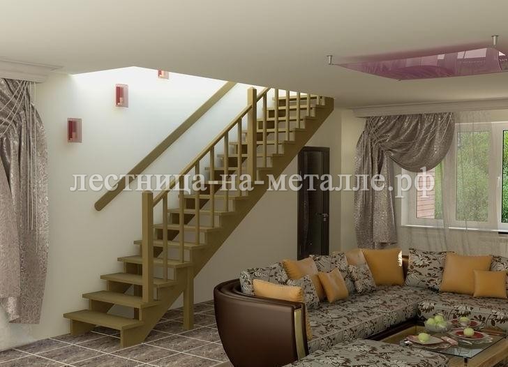Серийная лестница из березы. Цена 60 000 руб.
