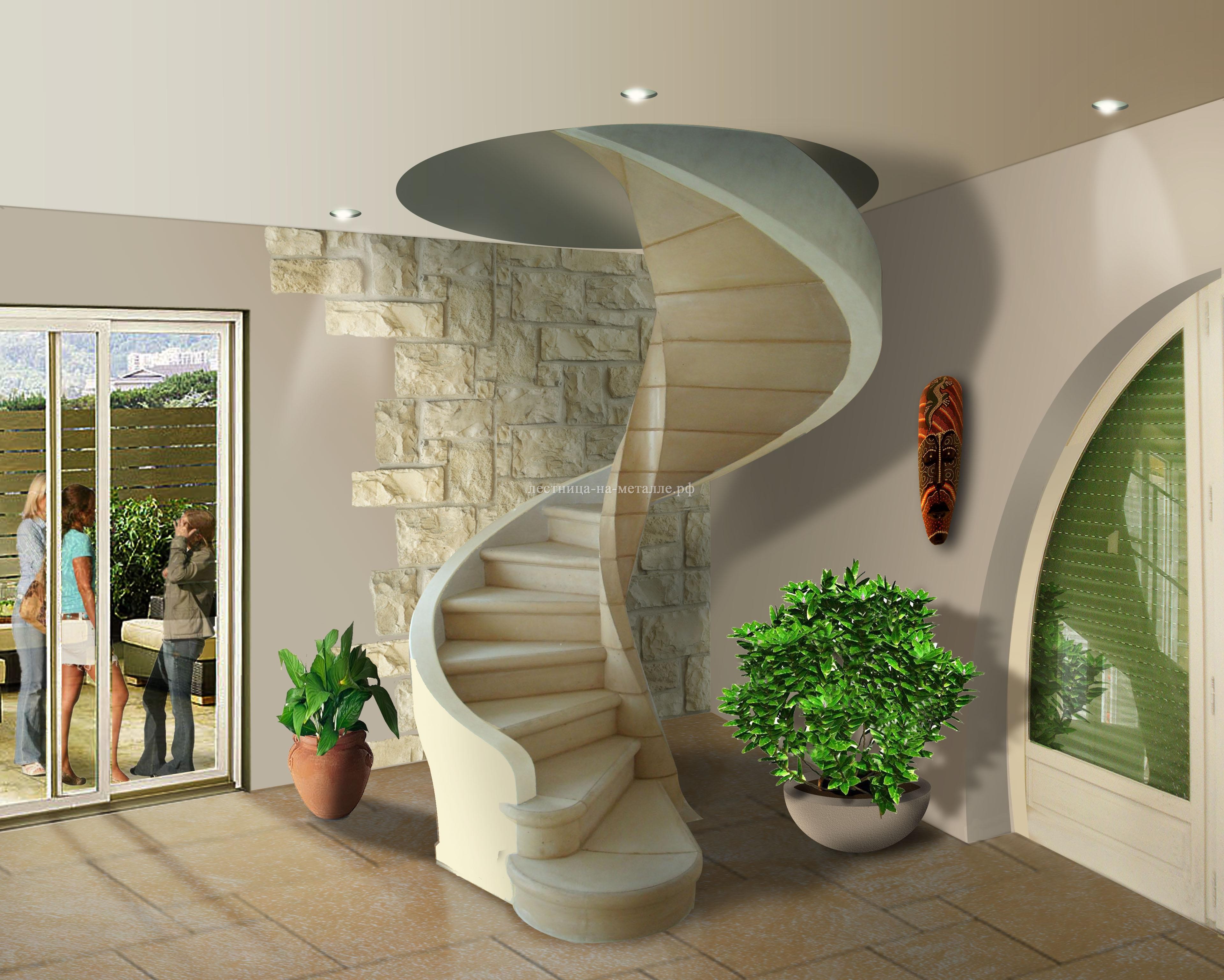 Модульная лестница из бетона