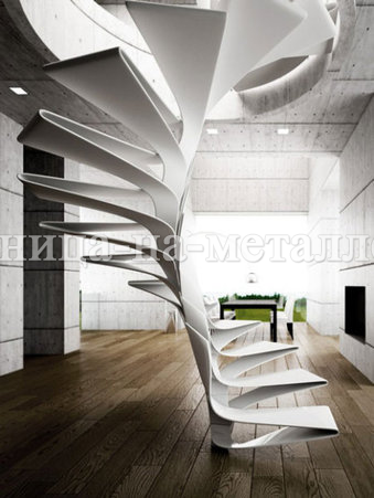 необычная лестница без ограждений