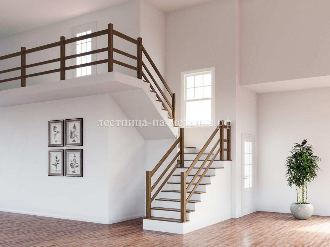 лестница с фермерскими ограждениями