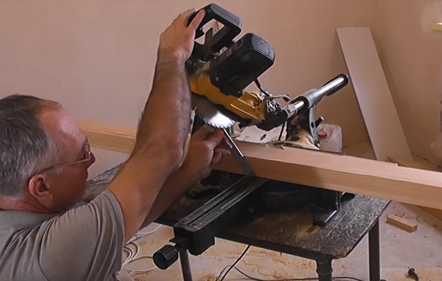 подпиливаем поручень