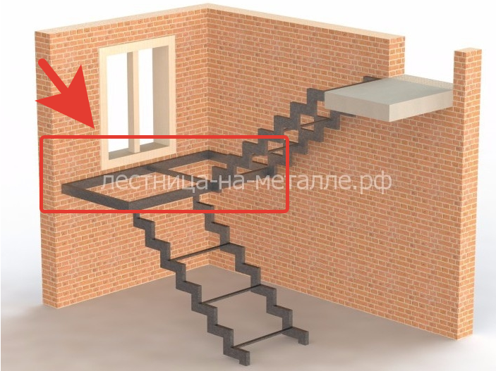лестница с площадкой
